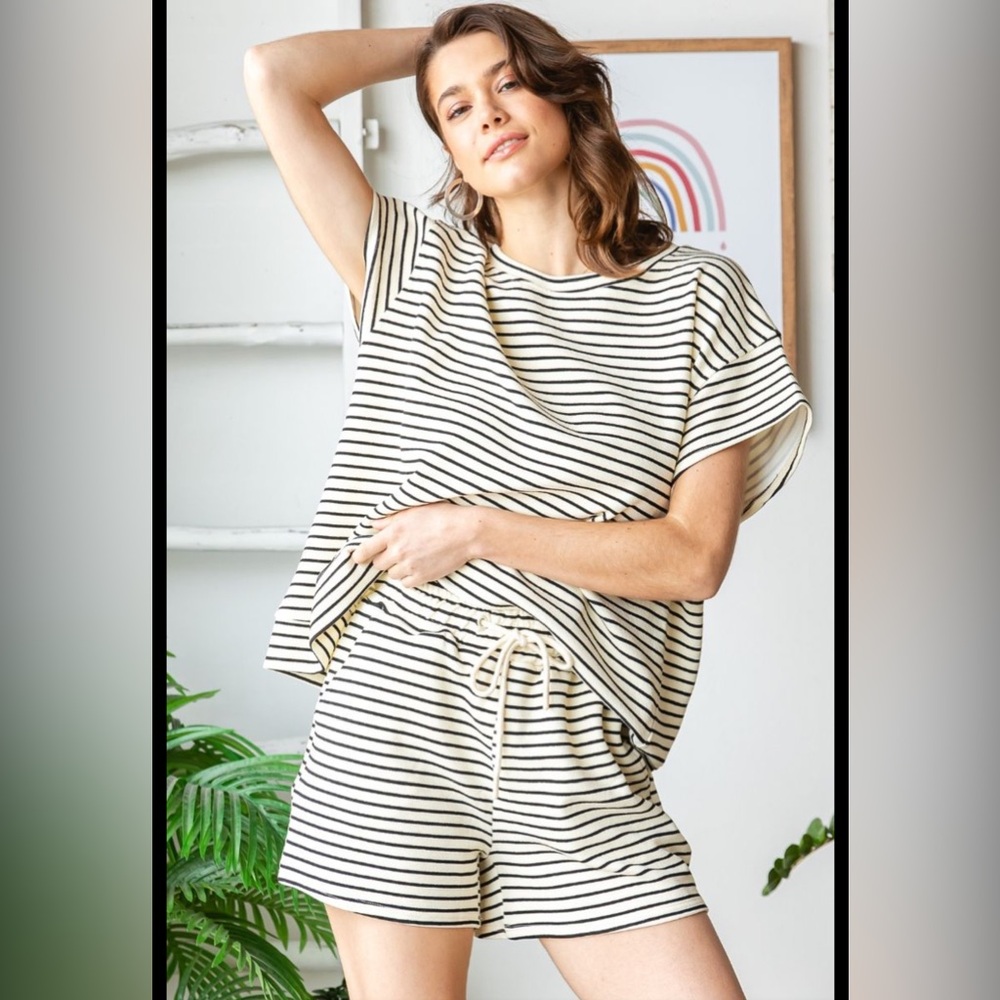Striped Black and White Jumpsuit